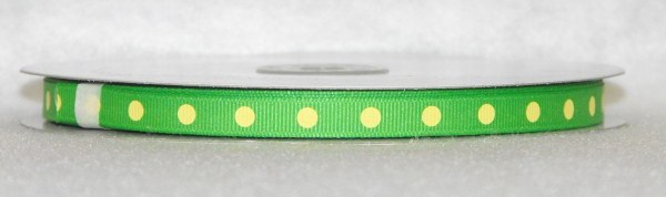 DT424-030 #C09 Apple Green w/Baby Maize Dots - Click Image to Close