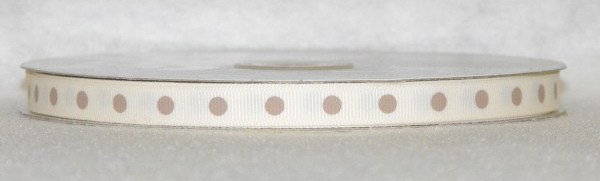 DT424-030 #C11 Ivory w/Toffee Dots - Click Image to Close