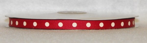 DT424-030 #C19 Burgundy w/Ivory Dots - Click Image to Close