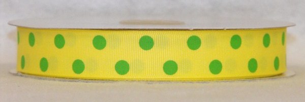 DT547-070 #C02 Canary w/Apple Green Dots - Click Image to Close