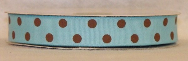 DT547-070 #C05 Lt.Turquoise w/Brown Dots - Click Image to Close