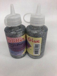 Glitter Glue 60 ML Silver - Click Image to Close