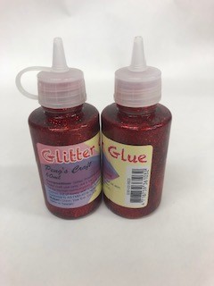 Glitter Glue 60 ML Red - Click Image to Close