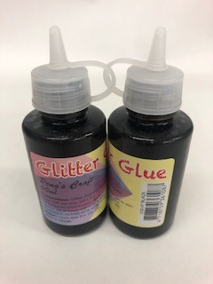 Glitter Glue 60 ML Black - Click Image to Close
