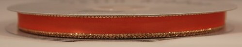 1/4" GOLD EDGE #058 Orange w/gold - Click Image to Close