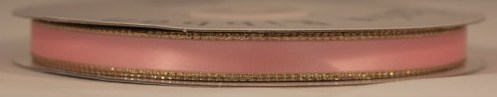 1/4" GOLD EDGE #156 Pink w/gold - Click Image to Close