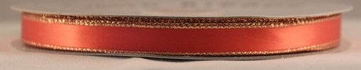 3/8" GOLD EDGE #907 Coral w/gold - Click Image to Close